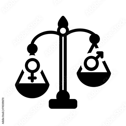 Vector solid black icon for Hormonal imbalance