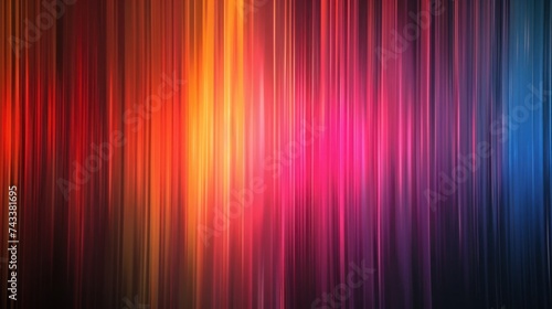 Animation technology loops colorful light vertical lines waves animation on black Abstract gradient light lines moving futuristic background