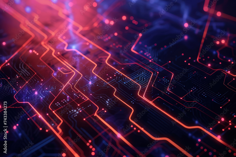 digital artwork of a futuristic circuit board
