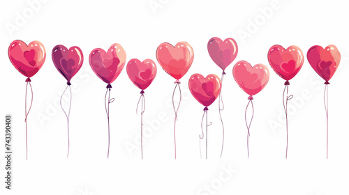 Valentines day balloons helium decoration design