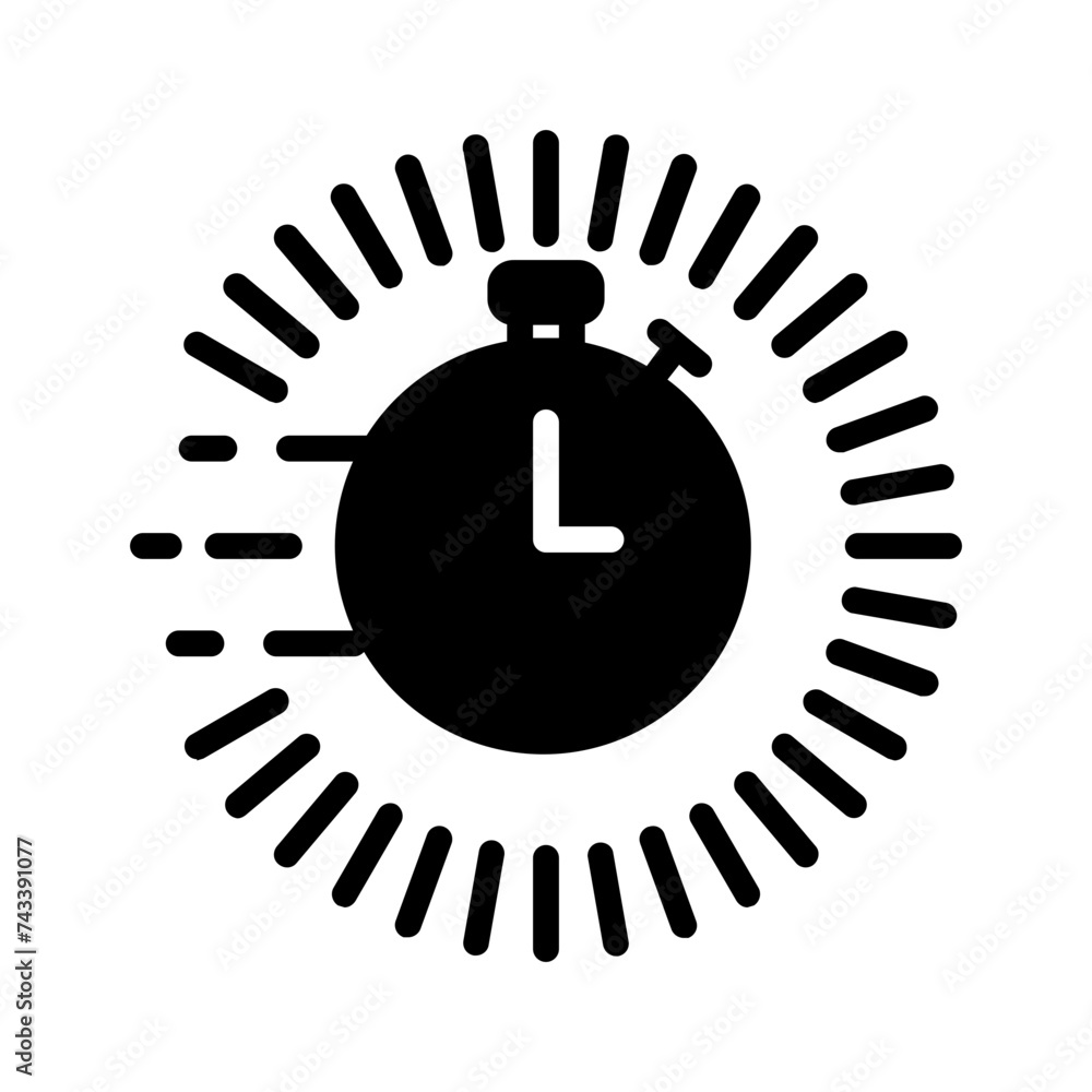 Vector solid black icon for Quick buffer Vector solid black icon for Quick buffer