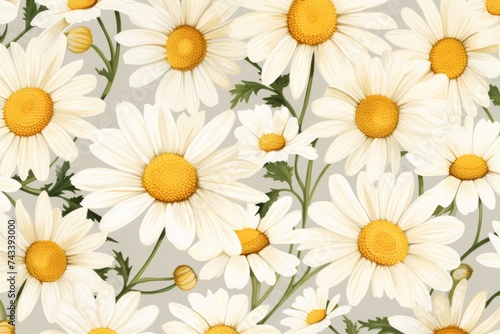 Pattern of flowers on light background