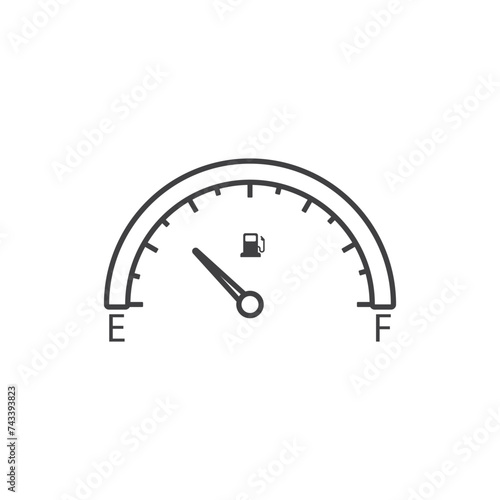 Car Fuel Indicator Icon vector