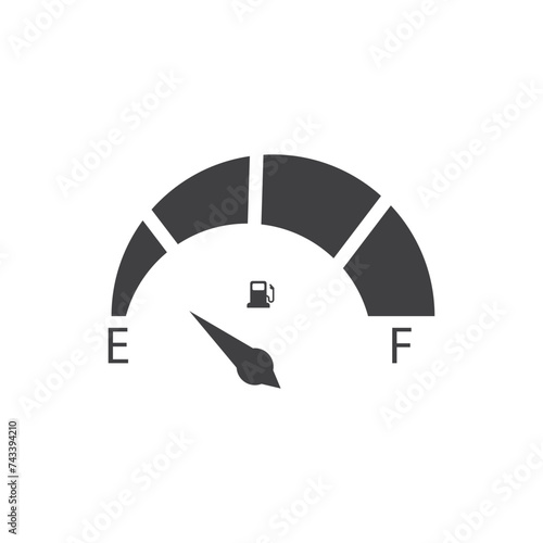 Car Fuel Indicator Icon vector