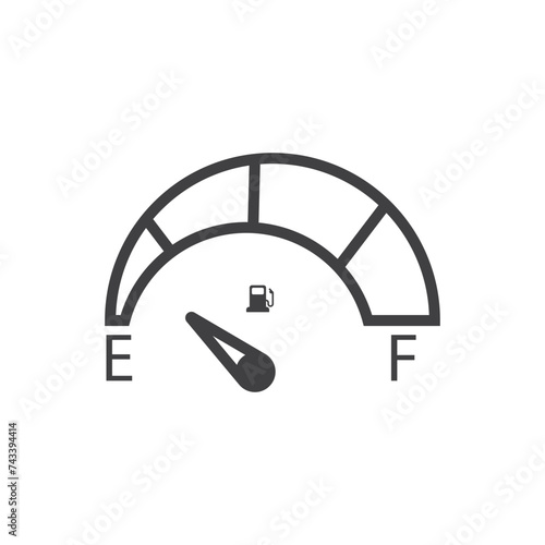 Car Fuel Indicator Icon vector