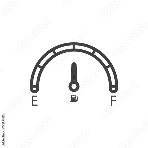 Car Fuel Indicator Icon vector