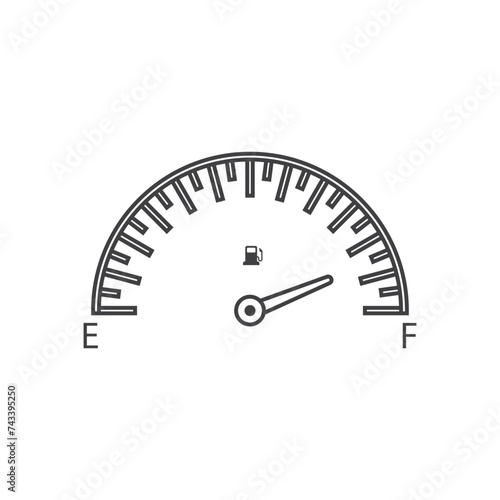 Car Fuel Indicator Icon vector