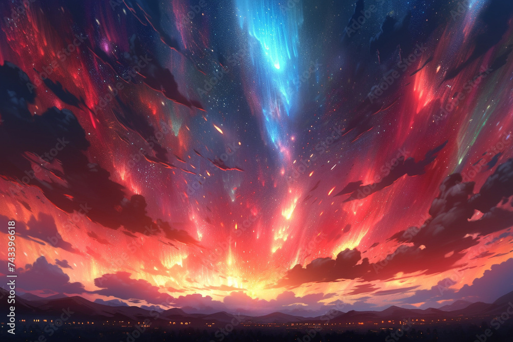 Fototapeta premium sunset in the sky