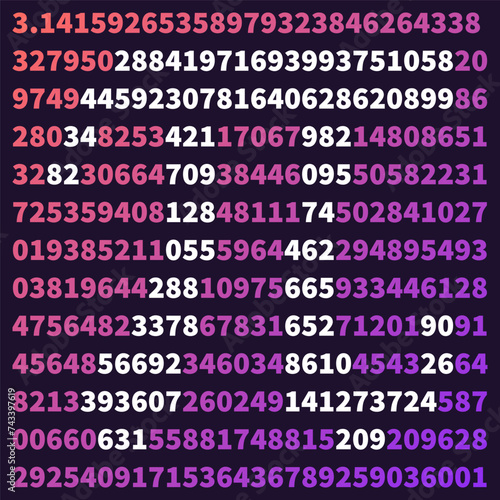 3.14 Happy PI Day banner. Pi Numbers Maths modern vector colorful illustration