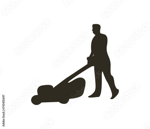 Free vector hand drawn lawn mower silhouette