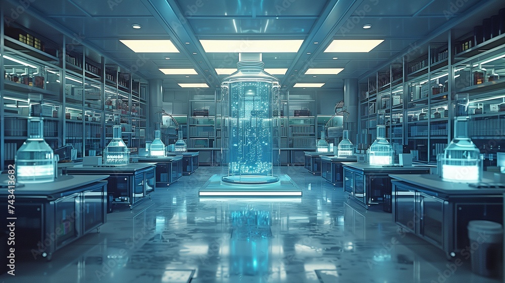 Fototapeta premium Science themes for education and scientific laboratories
