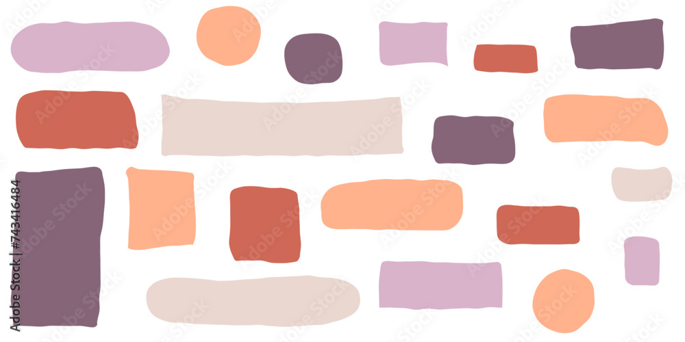 Hand drawn doodle frames, textbox set. Isolated Vector Empty speech bubbles on white background. Peach Fuzz contrasting color palette, color of the year 2024 Hand drawn doodle frames, textbox set. Isolated Vector Empty speech bubbles on white background. Peach Fuzz contrasting color palette, color of the year 2024