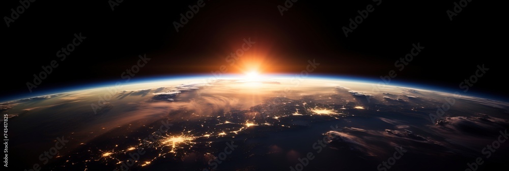 Picture of the earth from space - obrazy, fototapety, plakaty 