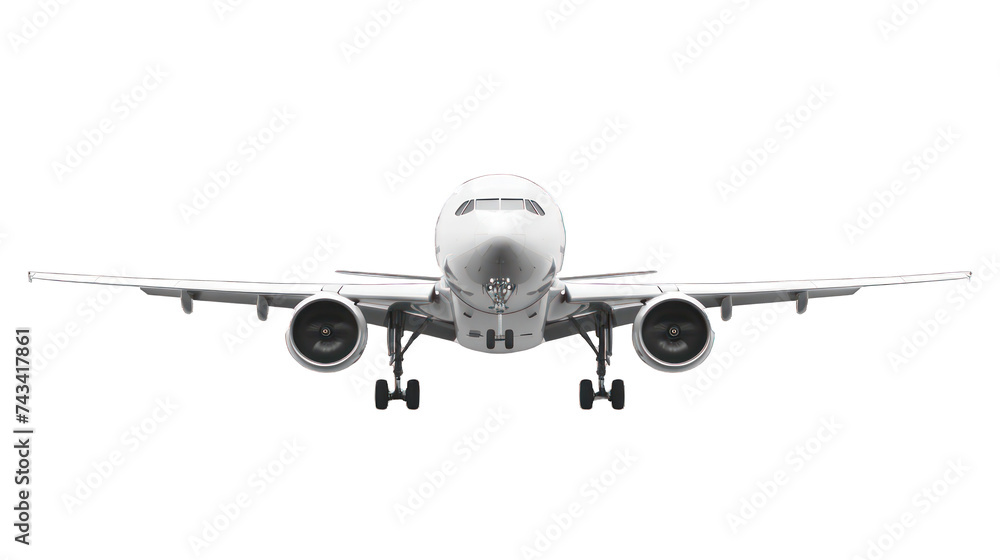 Flying airplane isolated on transparent background Flying airplane isolated on transparent background