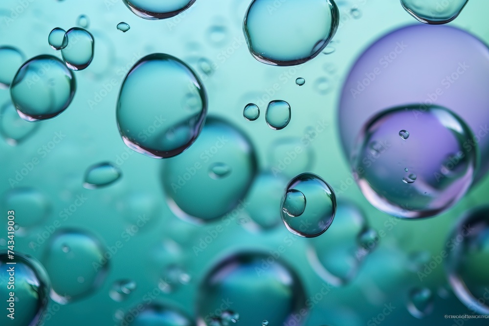 Many gel drops on glass Many gel drops on glass