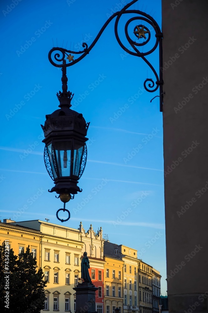 Old street light in Krakow, Poland