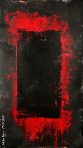 Black background with red grunge borders
