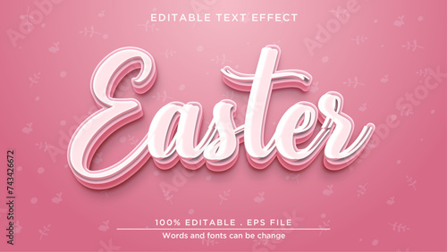 Happy easter editable text effect 