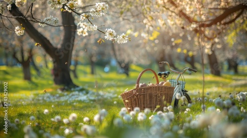 A tranquil spring scene fea...