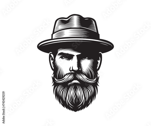 bearded man wearing a hat