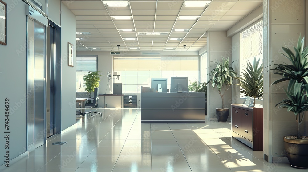 workspace commercial building interior In workspace commercial building interior In
