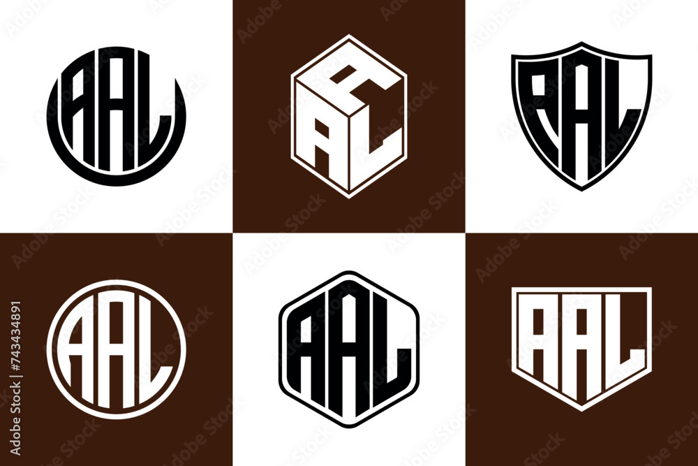 AAL initial letter geometric shape icon logo design vector. monogram, letter mark, circle, polygon, shield, symbol, emblem, elegant, abstract, wordmark, sign, art, typography, icon, geometric, shape AAL initial letter geometric shape icon logo design vector. monogram, letter mark, circle, polygon, shield, symbol, emblem, elegant, abstract, wordmark, sign, art, typography, icon, geometric, shape