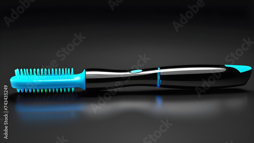a electric toothbrush on black background