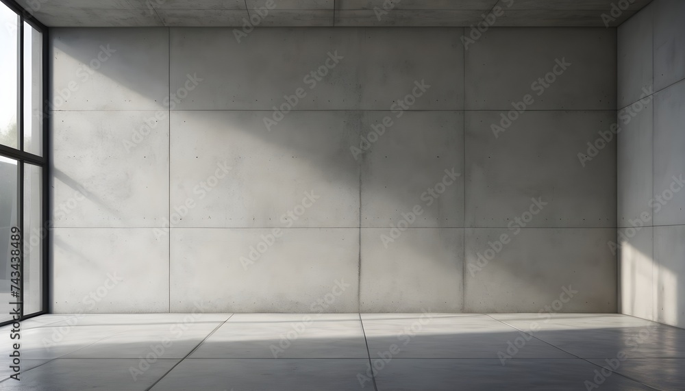 empty room with concrete wall background