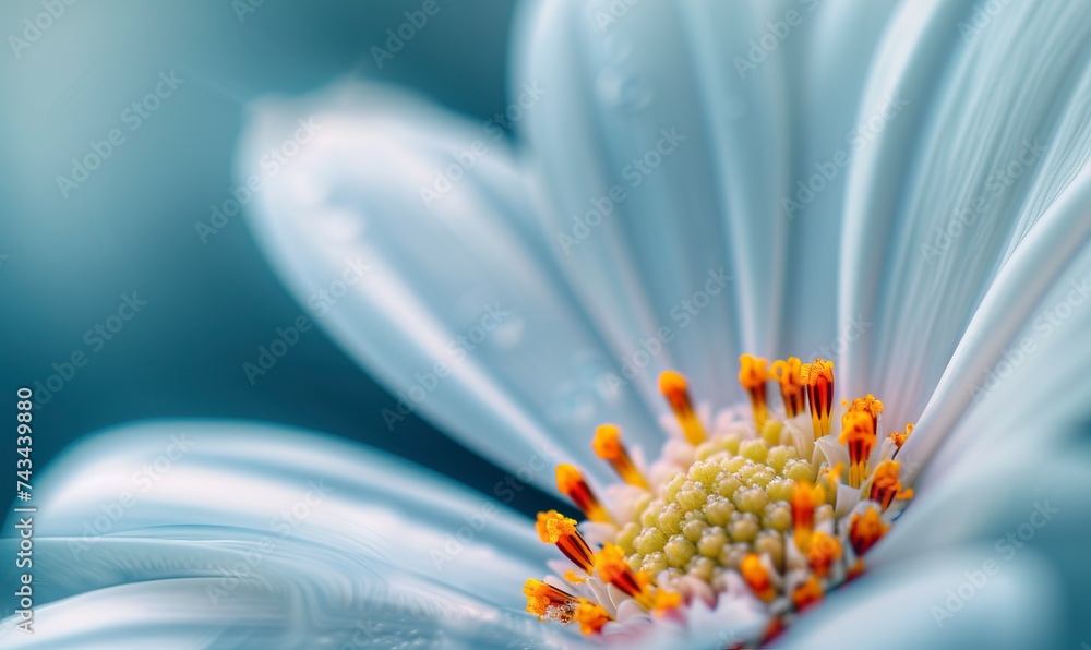 Obraz premium Wallpaper of minimalist macro of a part of a flower with background, fine art.