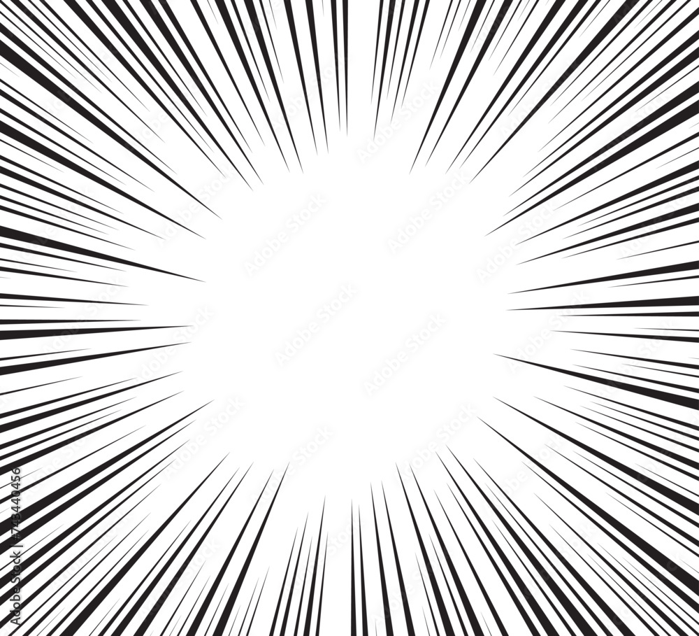 Burst light speed line anime zoom frame background. Black and white radial comics style lines background. Manga action background. Burst light speed line anime zoom frame background. Black and white radial comics style lines background. Manga action background.