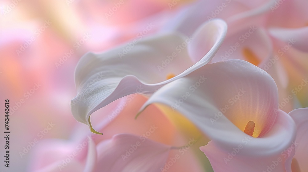 Dreamy Reverie: Soft focus lens blurs the edges of calla lilies, creating a dreamlike ambiance that soothes the soul.