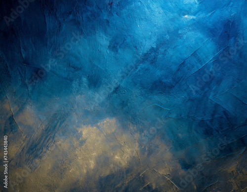 Sleek Roughness: Decorative Dark Stucco Wall Background in Navy Blue