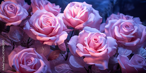 Glowing Rose Texture Background