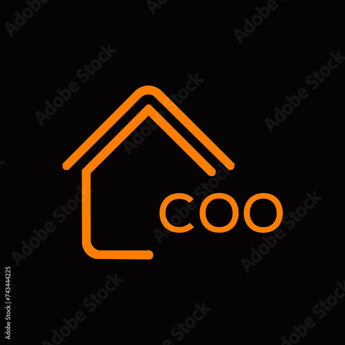 COO Letter logo design template vector. COO Business abstract connection vector logo. COO icon circle logotype.
