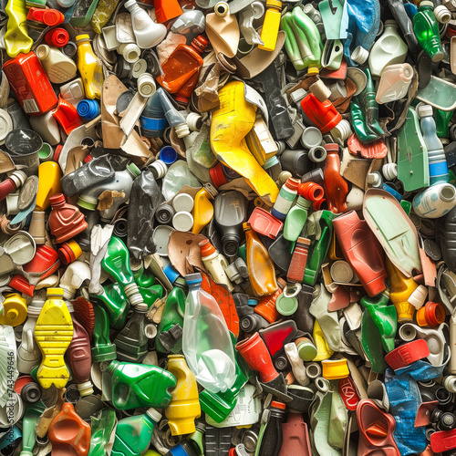 Close-ups portraying the diversity of materials being sorted at recycling centers © Graphic Master