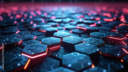 futuristic 3D hexagonal pattern - background/backdrop