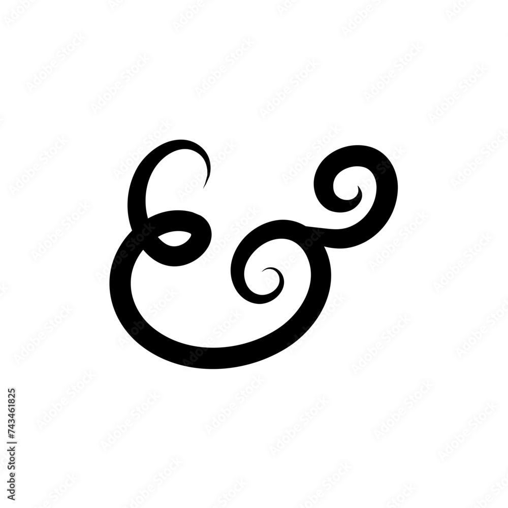 Decoration ampersand for letter and invitation Decoration ampersand for letter and invitation