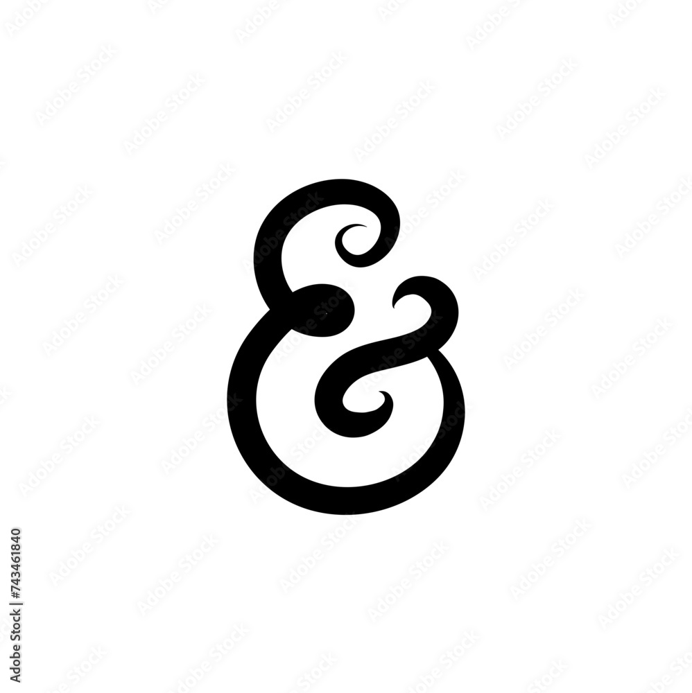 Decoration ampersand for letter and invitation Decoration ampersand for letter and invitation