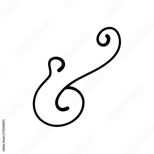 Decoration ampersand for letter and invitation