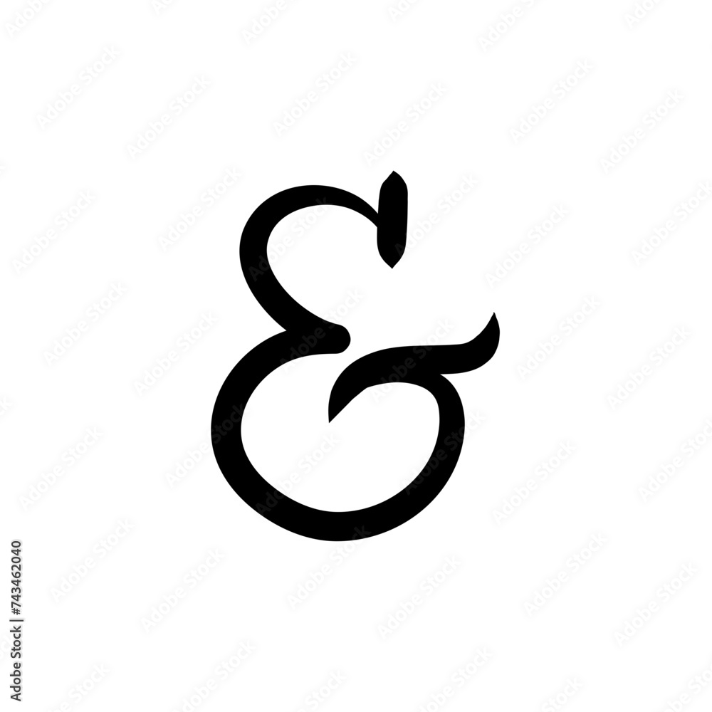 Decoration ampersand for letter and invitation Decoration ampersand for letter and invitation