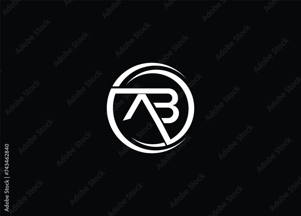 Letters A B, A&B joint logo Letters A B, A&B joint logo