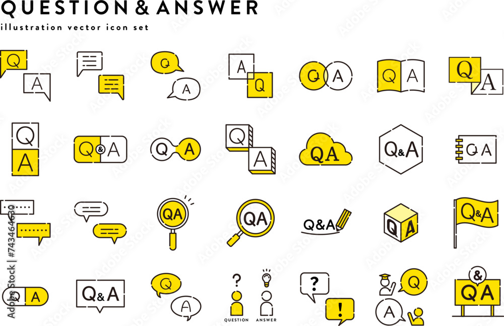Φωτογραφία 質疑応答　QA　質問　答え　アイコンセット