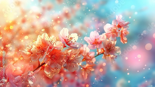 abstract sunny beautiful Spring background © INK ART BACKGROUND