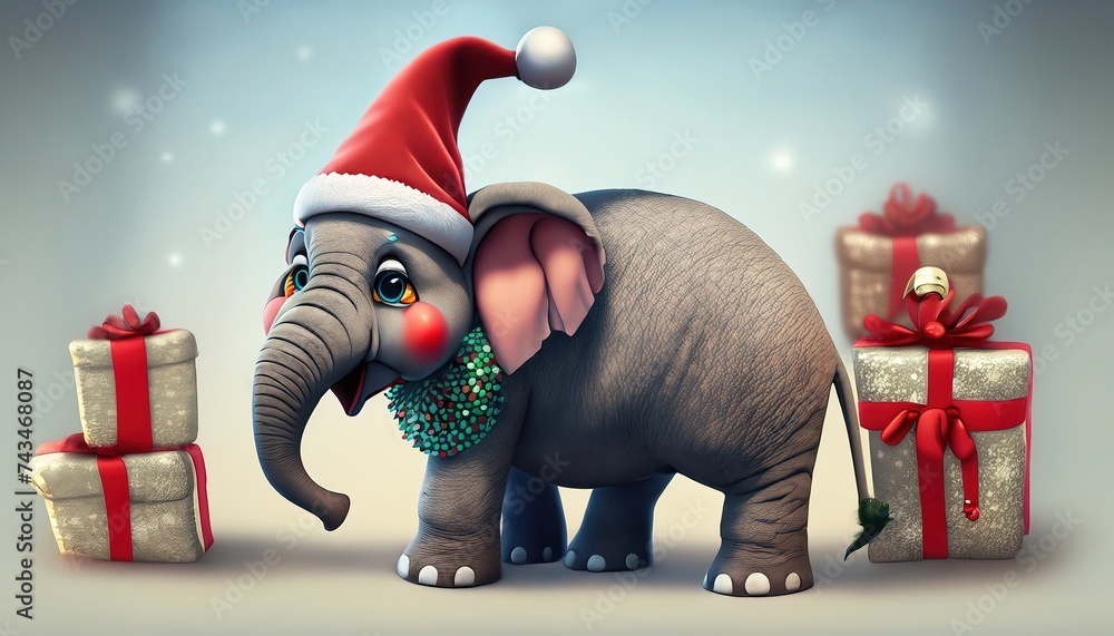 funny elephant with christmas gift, Cute and Adorable Cartoon Elephant with Santa Hat Portrait , Elephant with Christmas Gift, Christmas greeting card with cute elephant in santa hat funny elephant with christmas gift, Cute and Adorable Cartoon Elephant with Santa Hat Portrait , Elephant with Christmas Gift, Christmas greeting card with cute elephant in santa hat
