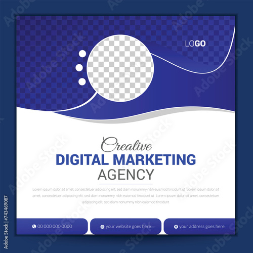 Modern Social Media Post Design , Instagram Post Design Concept and vector design layout