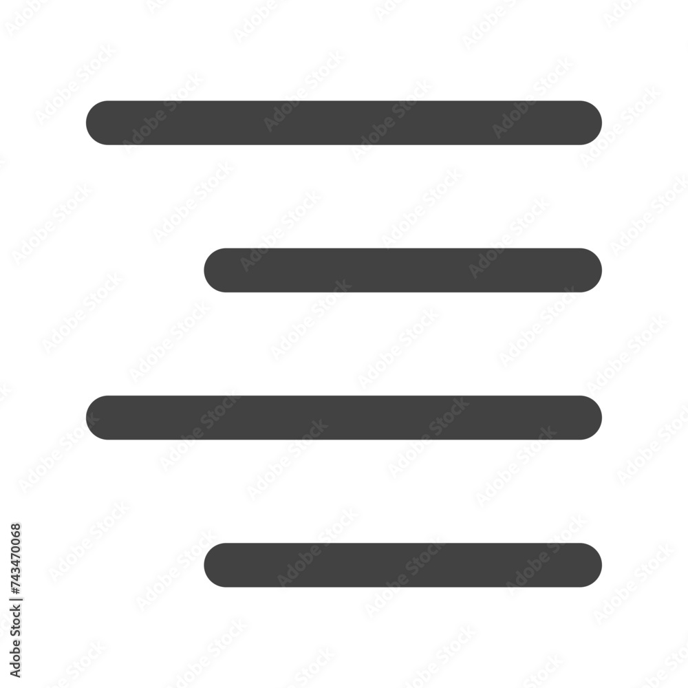 Obraz premium align right flat icon