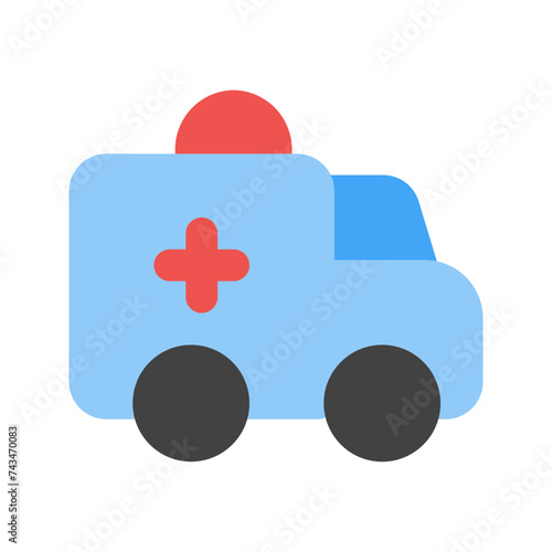 ambulance flat icon