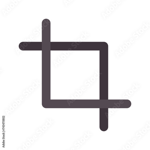 crop flat icon