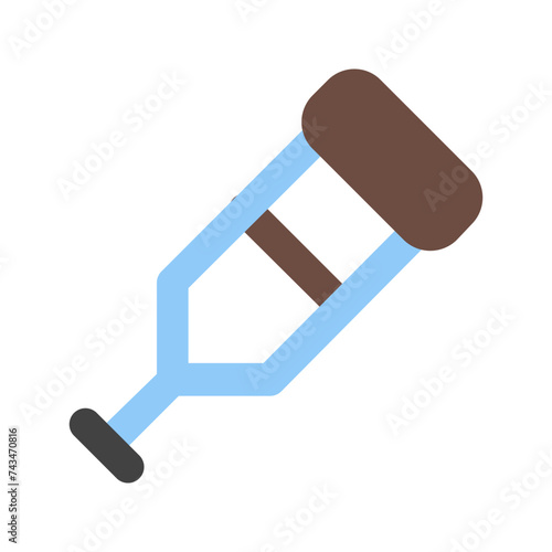 crutches flat icon