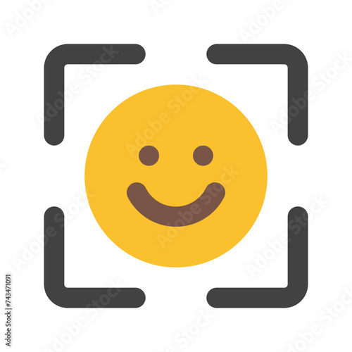 face detection flat icon